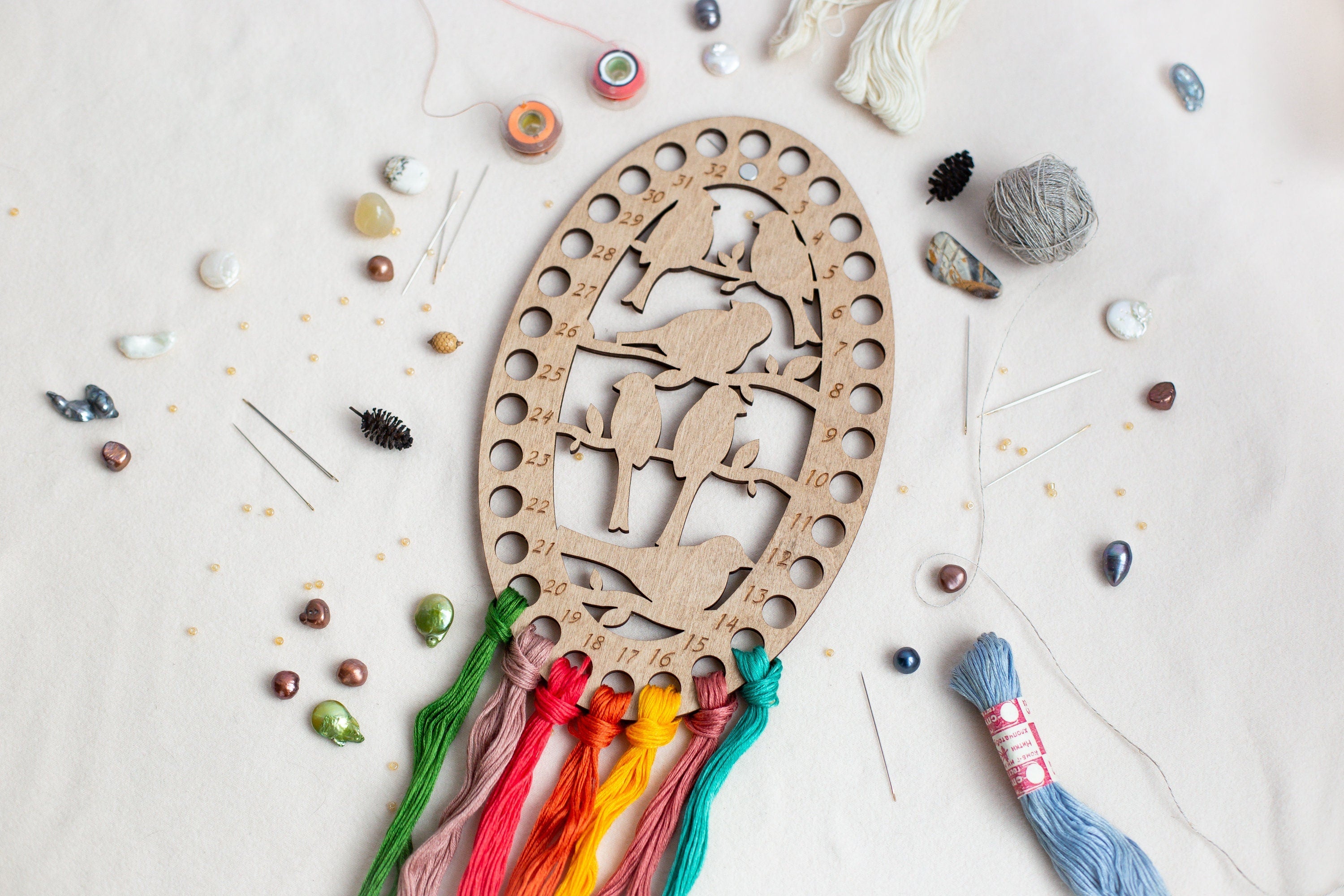 a picture of a wooden ornament on a table